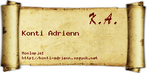 Konti Adrienn névjegykártya